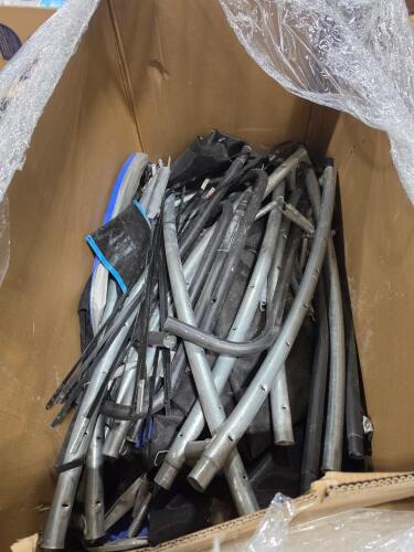 appears to be trampoline parts. hopefully complete but appears unlikely