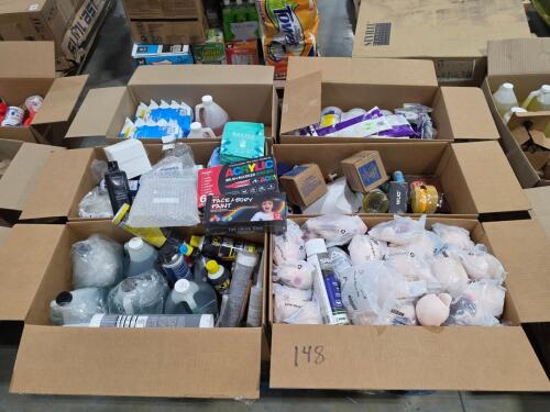 pallet of cleaning, supplies, /health and beauty