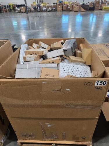 pallet of miscellaneous electronics, cisco, HP, avaya and much more