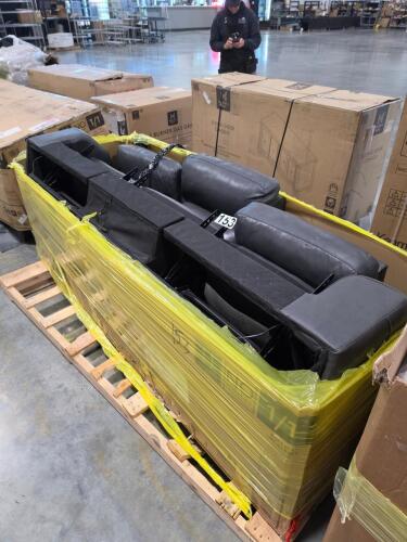 Cooper collection leather dual power reclining sofa appears to be customer return. hopefully complete
