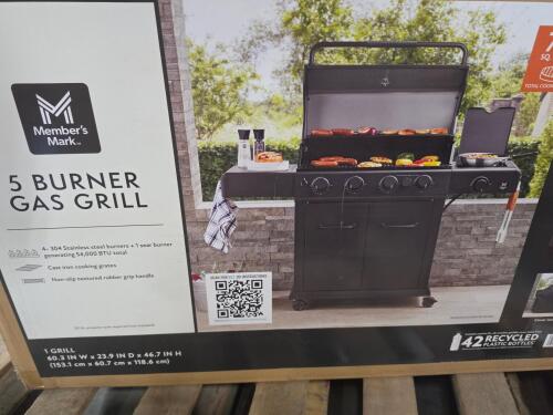 5 burner gas grill