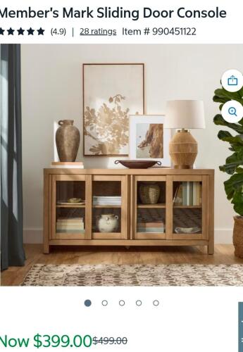sliding door console