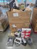 kidde horn strobes, buzz toy, Celine Dion records, air king 6" speed clip on fan, books, pure heating pad, pillow, protect your ears, and more