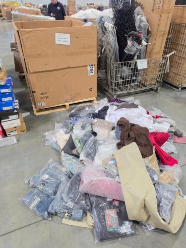Nicer Clothing, approximately 146 total items(35 pair of shoes and 111 pieces of clothing) Aritzia, Eddie Bauer, Sandro, boss, Adidas, Justin's boots, tacovas, rudos, 5.11, Ariat, Celine, coach, frog togs, The North face and more more