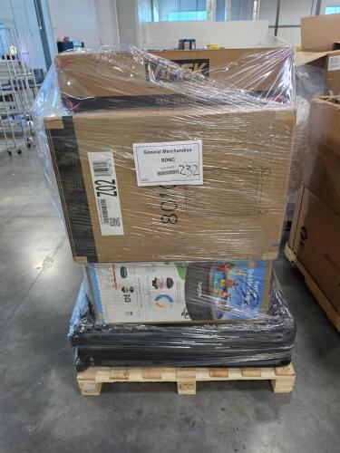 On 32 inch TV, VIPEK clothes rack, funicle, pool, luggage and more