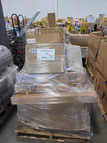 MC Master Garrity, (6) ela air polishers ELA-601-01, HDPE dining chairs, bicycle, SOLSTICE inflatable dog ramp pup plank boost, and more