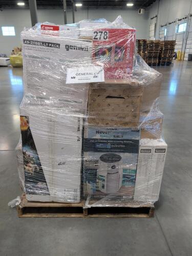 untouched electronic pallet, printers, dyson, HP, speakers, racing steering wheels, and more