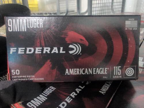 shelf of federal American eagle 9 mm