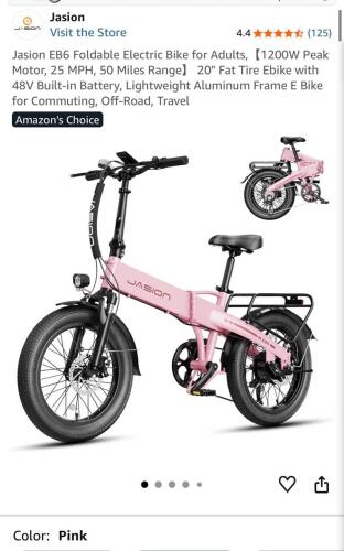 Jasion EB6 e bike blush pink