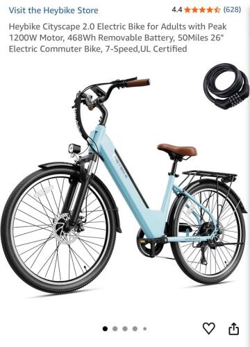 heybike cityscape 2.0 blue e bike