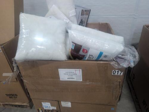 Sorry game, pillows, faux rock, tape, Yahtzee, bags, trouble game, Microsoft keyboard and more