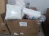 Sorry game, pillows, faux rock, tape, Yahtzee, bags, trouble game, Microsoft keyboard and more