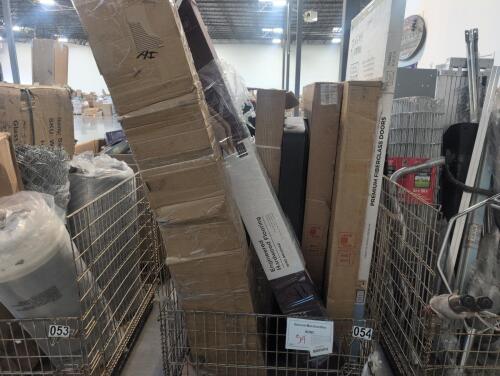Punching bag, Flooring, QW AD, Samsung 65 inch TV not tested condition unknown, fiberglass door, & More