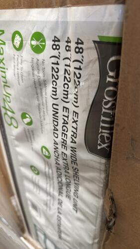 rolled mattresses, grosfillex extra wide shelving unit, and more