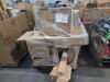 Miscellaneous furniture, queen comforter air bed, replacement parts, automotive parts, shelving rack pieces, Signature hardware, cat tree, storm LGR1250 & More