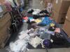 Some nicer clothing(approximately 153 total items, 44 pair of shoes, 46 clothing, 30 Adidas samples, 11 purses/bags, 12 vuori): vuori, Tory Burch, adidas, Justin, ariat, Tommy Bahama, Lacoste, timberland, boss, converse, adidas clothing, keen, sprayground - 35