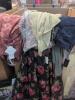 Some nicer clothing(approximately 153 total items, 44 pair of shoes, 46 clothing, 30 Adidas samples, 11 purses/bags, 12 vuori): vuori, Tory Burch, adidas, Justin, ariat, Tommy Bahama, Lacoste, timberland, boss, converse, adidas clothing, keen, sprayground - 36