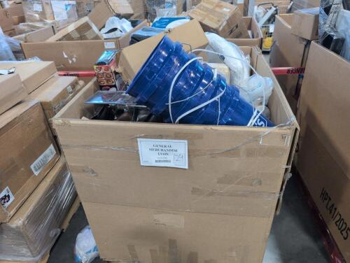 Buckets, Print cartridge, gloves, Bio floss, Lightsaber, Samsonite luggage, portable fan, books, pillows, spray bottles, & More