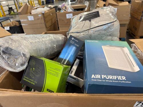 Bedding, fan, delta products, profile side tank for GE profile, meet thermometer, mattress, birdhouse, stool, stabilizer, seedling packs, & More