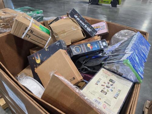 potential treasureish pallet , multiple PS5 games Stanley cups, forte button box, cutting boards, games, toys, 3D filament, mindhunter mysteries, fireflies games, collectibles, and much more