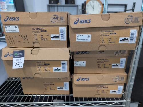 6 pairs of asics
