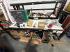 two shelves full of gun accessories