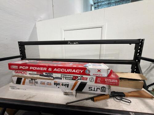 shelf of airguns