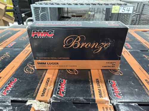 shelf of PMC ammunition bronze 9 mm