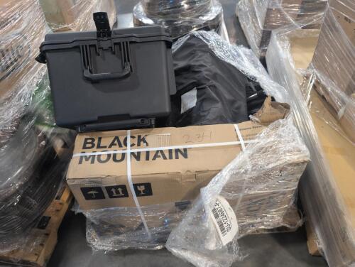 Large pelican case, black Mountain pinto 14 inch, packing play, mobility scooter
