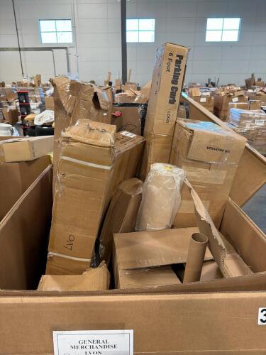 Parking curb, gold material, swingers furniture, shipping tubes and more