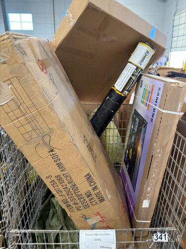 Samsung 55 inch TV not tested condition unknown, right sofa, rolled material