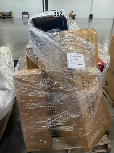 Portable AC unit out of box, replacement trunk lid, jet bench grinder, luggage, ceiling fans, furniture, and more