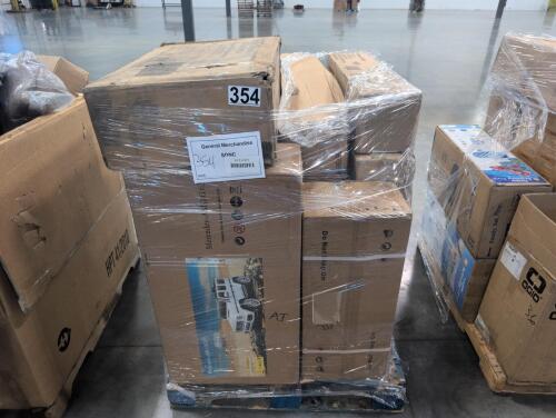 Compressed furniture lounge, mattress, better homes and garden sideboard, box 1/2 monument grills, tent, split AC unit