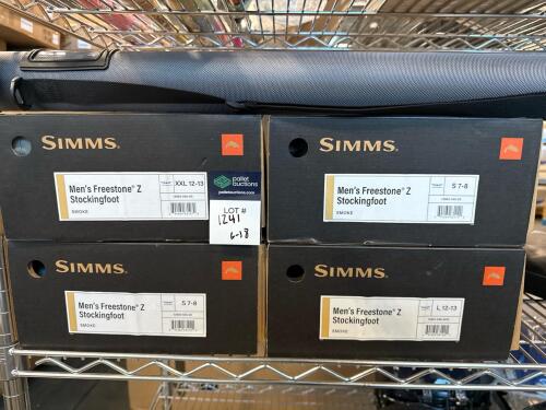 (4) Simms men's freestone z. stocking foot