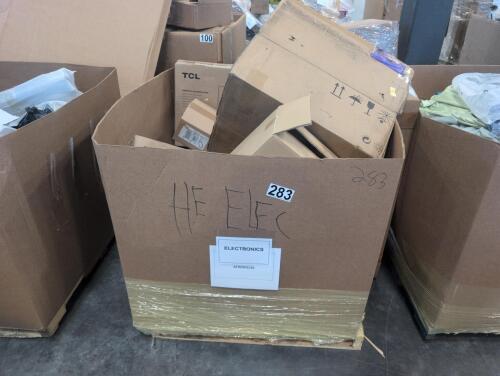 Miscellaneous electronics, gaming system, ELOP, thermostats, print cartridges, TCL monitor inverter, wireless speaker,