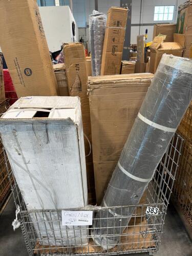 Four drawer chest, rolled mattress, Two seater storage sofa. Box one of two only. Picket fence and more.