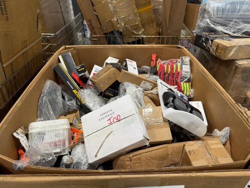 Industrial and automotive items, Monroe struts, work gloves, tire, straps, bow shackle, 216 piece set, terrain tough extreme, delta grab bar, pyramid power supply, duralast item, balance beads, Kwikset deadbolt, home fish, sledgehammer, delta item and mor