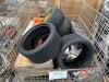 Industrial and automotive items, KYB strut, tires, engine component, automatic float valve, brake rotor, strut, and more