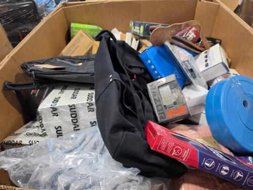 standard horizon floating transceiver, Patagonia backpack, walkie talkies, electric stoves, digital leave-in thermometer, box cutters sporting goods, RC car, board games and much more