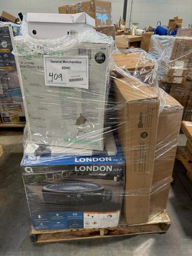 London spa, ingenuity high chair, Sterling Kohler Gunnison 33-in offset, ninja slushie and much more