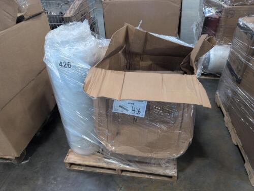 rolled mattress, Rowan swivel counter, American standard sink