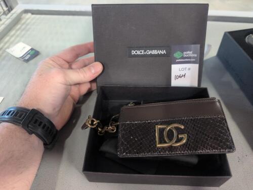dolce and gibanna exotic leather card holder