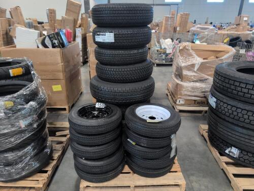 18 tires, some trailer tires
