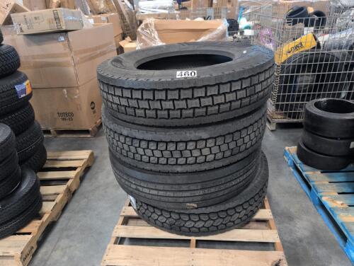 four large tires