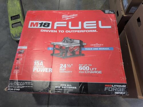 Milwaukee M18 fuel 8 1/4 inch table saw kit with one key, 2736&ndash;21 HD