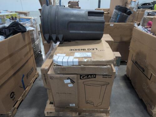 Storage cabinet, garbage can, glad step can, joy star bikes, bubble mailers, vevor, vinyl cushion
