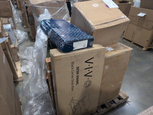VI V O corner desk riser, KIDSY, drinking fountain, heater team blaze combo pitching machine, charbroil five burner gas grill, and more