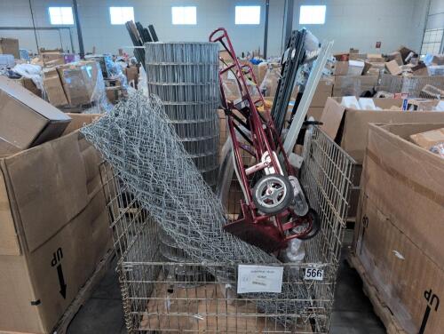 Fence stakes, chain-link fence, fencing, large dolly, hitch attachment
