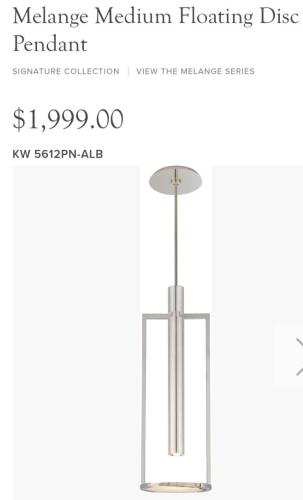 visual comfort and co Kelly wearstler melange medium floating disc polished nickel and alabas KW5612PN-ALB