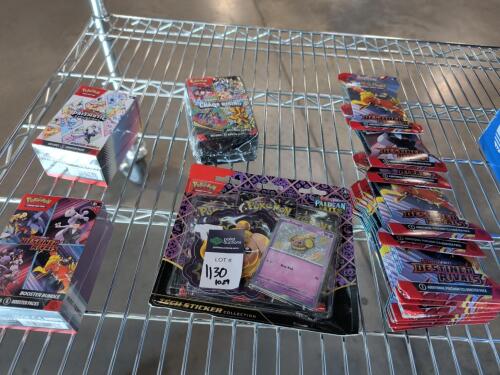Pok&eacute;mon Scarlet & Violet PALDEAN fat text sticker collection , Destin rivals Card packs, Scarlet and Violet booster bundle, mega evolution chaos rising, prismatic evolutions booster bundle